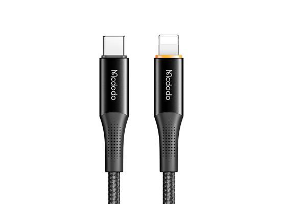 MCDODO CA-9960 Type-C to Lightning 1.2M PD20W Smart Indicator Light Fast Charging Data Cable Black